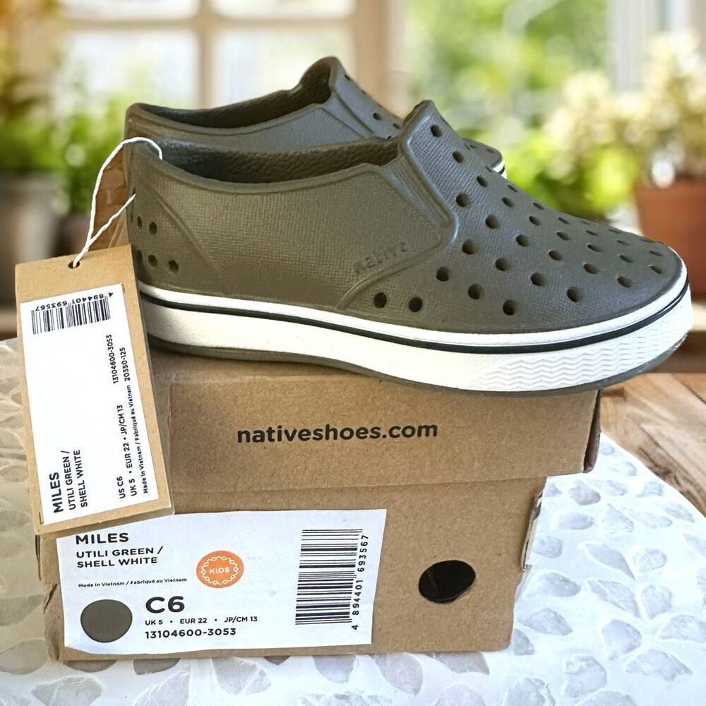 Native Miles Kids Unisex Slip On Play Water Shoes Sneaker Toddler Size 6 - Picture 10 of 10